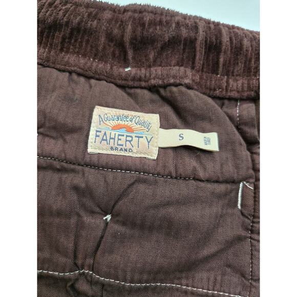 Faherty‎ Burgundy Corduroy Drawstring Shorts Pockets Size Small Mens - Picture 11 of 14